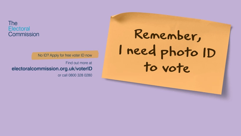 Bring photo ID to the polling station to vote