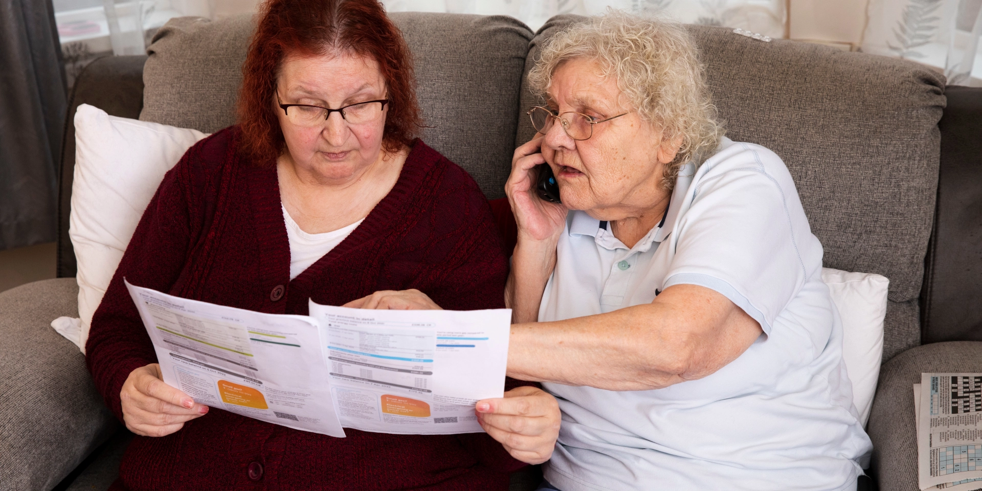 Older woman and energy bill